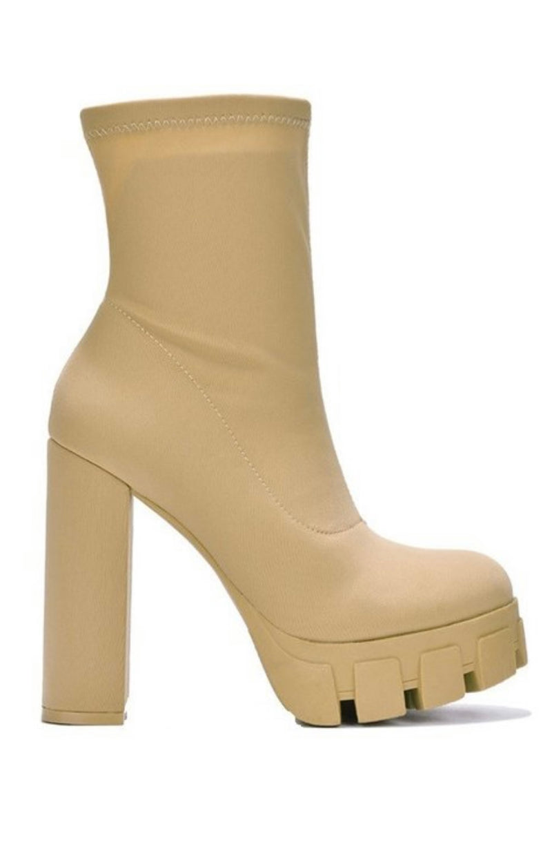 Nude Platform Bootie