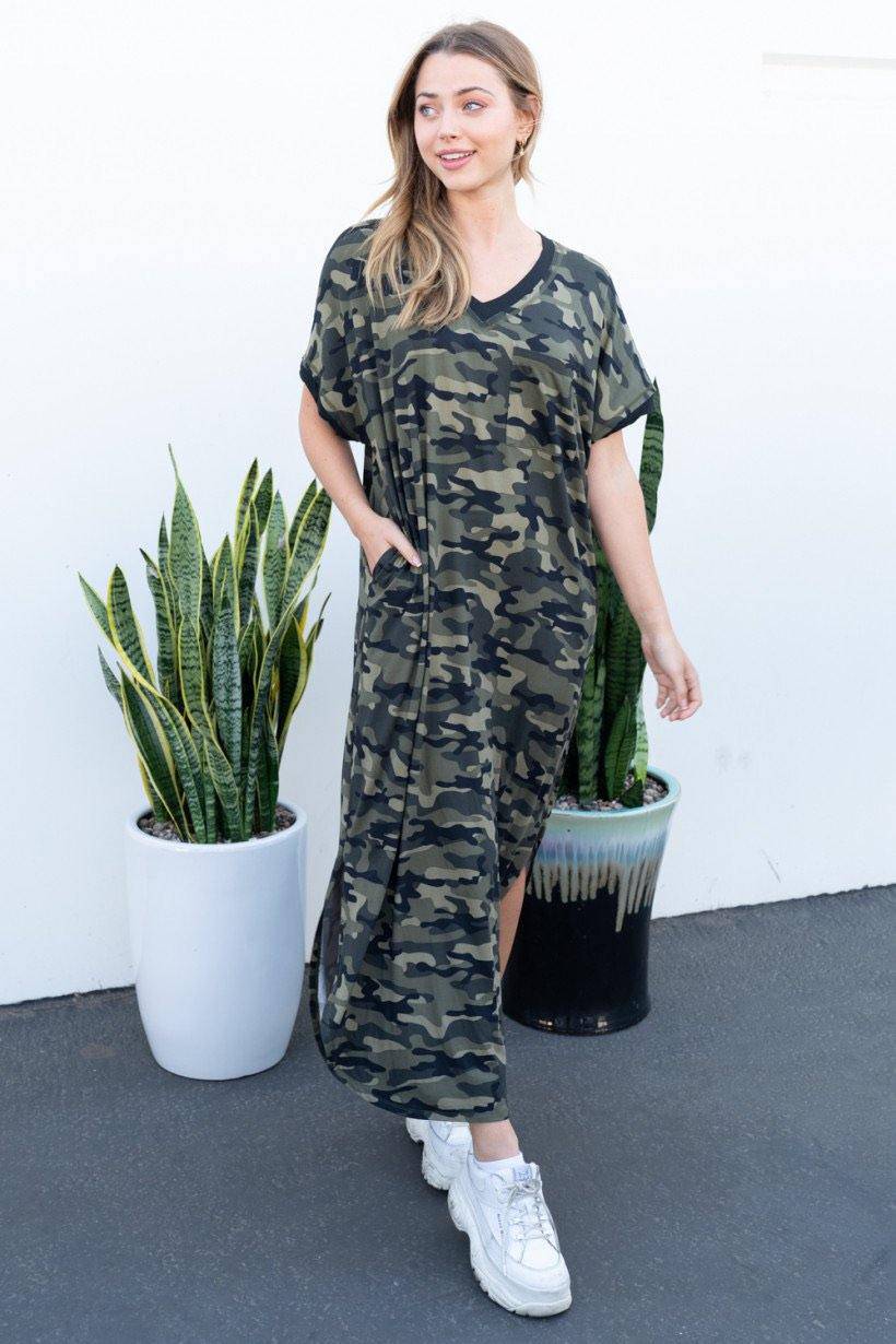 Camo Maxi Dress