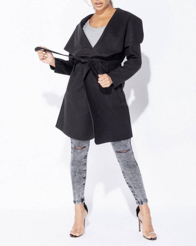 black belted jacket
