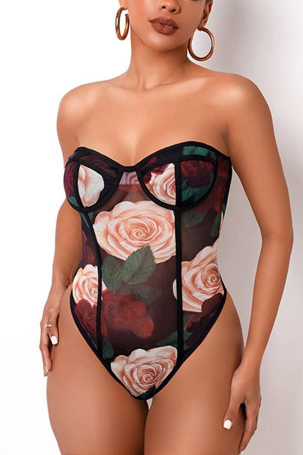 Floral Paradise Mesh Bodysuit
