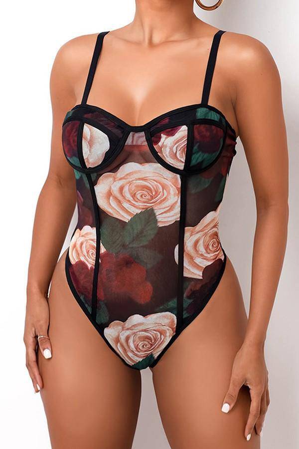 Floral Paradise Mesh Bodysuit