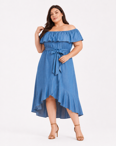 Wildflower Plus Size Denim Dress