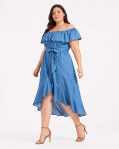 Wildflower Plus Size Denim Dress