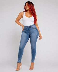 Rhinestone Skinny Jean – Glamorous Stretch Denim
