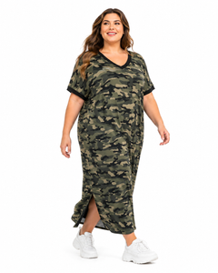 Camo Maxi Dress – Casual & Effortless Style