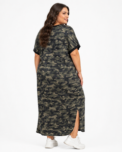 Camo Maxi Dress – Casual & Effortless Style