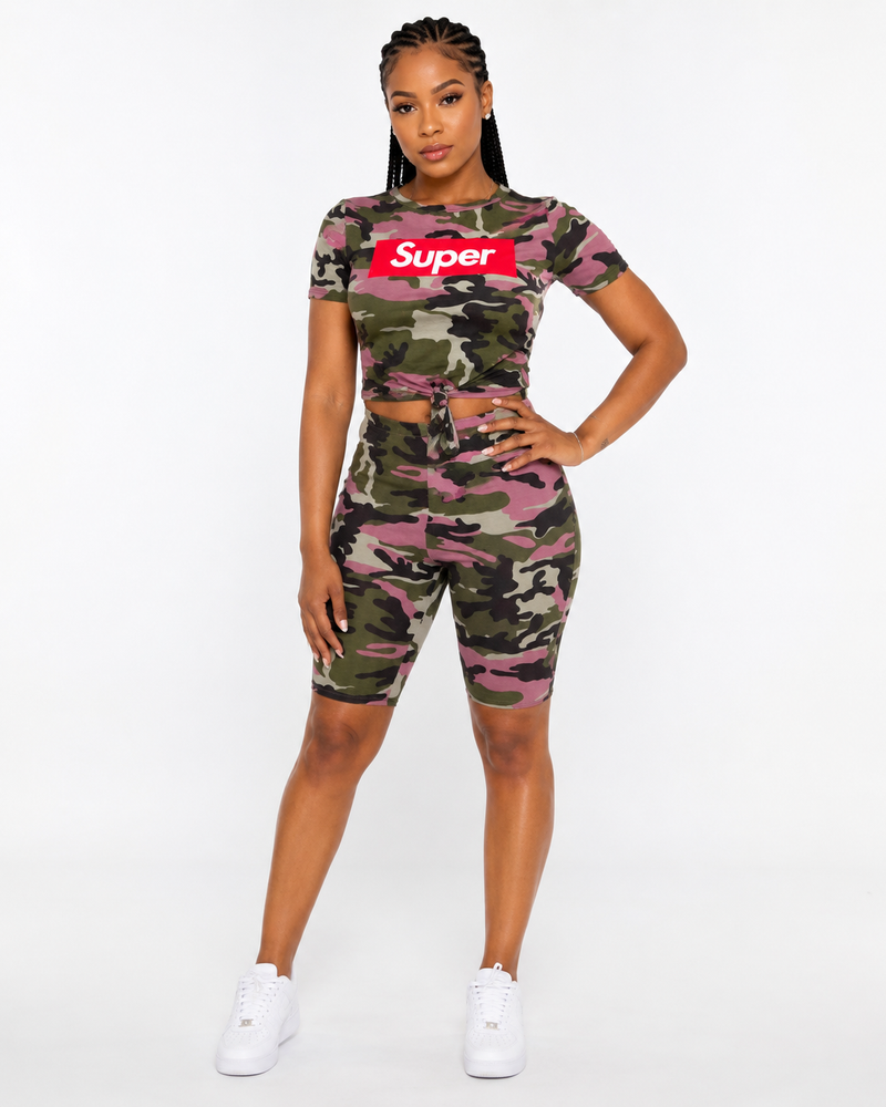 Super Camo Capri Set