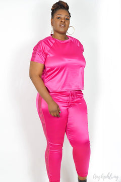 Fancy Pink Jogger Set - Shop Besos Boutique