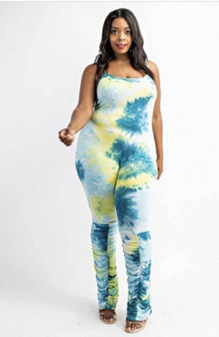 Tie Dye Plus Size Jumpsuit