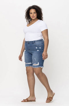 Plus Size Bermuda Denim Short